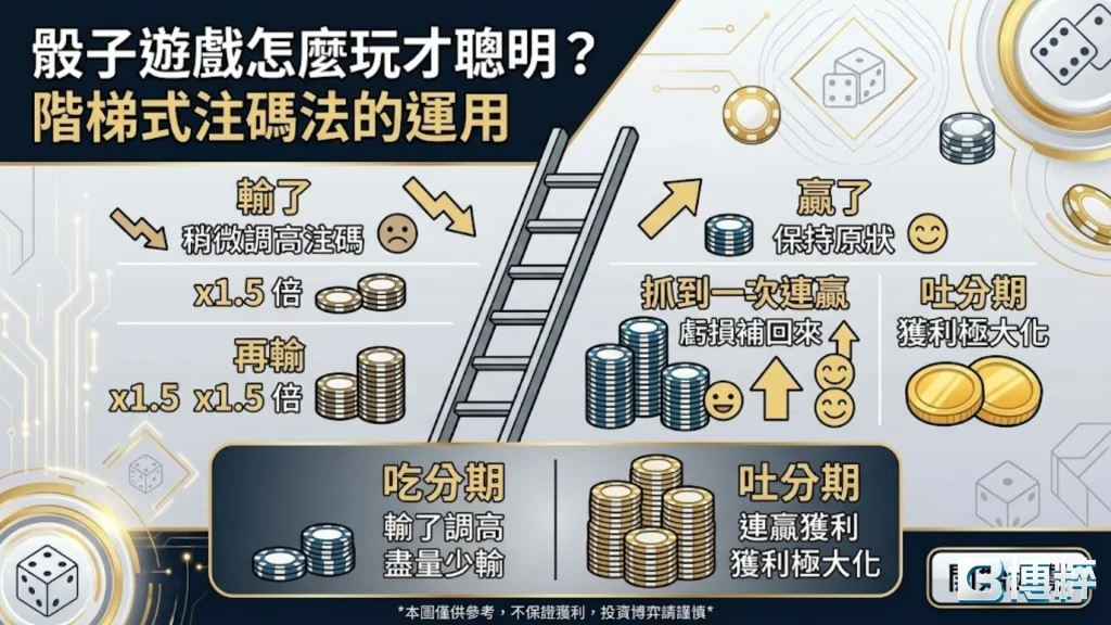 骰子遊戲怎麼玩才聰明?善用階梯注碼法